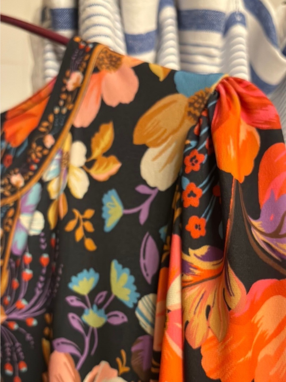 Hale Bob Louna Floral Mini Dress NWT Long Sleeve Boho Luxe Size Small - Picture 9 of 14